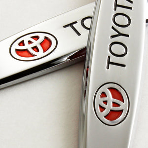 Toyota 3D Metal Emblem Badge Sticker x2
