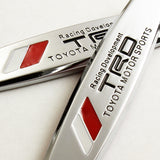 Toyota TRD 3D Metal Emblem Badge Sticker x2