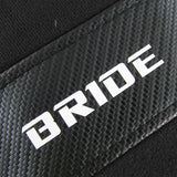 2PCS JDM BRIDE Racing Black PVC Seat Side Cover Repair Decoration Pad Carbon Look