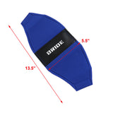 2PCS JDM BRIDE Racing Blue PVC Seat Side Cover Repair Decoration Pad Carbon Look