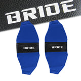 2PCS JDM BRIDE Racing Seat BLUE PVC Side Cover Repair Decoration Pad Seat Racing