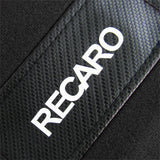 2PCS JDM RECARO Racing Black PVC Seat Side Cover Repair Decoration Pad Carbon Look