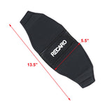 2PCS JDM RECARO Racing Black PVC Seat Side Cover Repair Decoration Pad Carbon Look