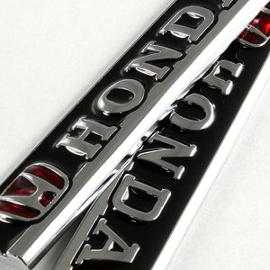 Honda Civic Accord Black 3D Metal Emblem Sticker 2 pcs