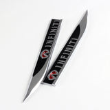 INFINITI Black 3D Metal Emblem Sticker 2 pcs