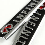 2007-2009 Infiniti G35 G37 4DR GT-Style Carbon Look 3-Piece Front Bumper Body Spoiler Splitter Lip Kit with Metal Emblems Set