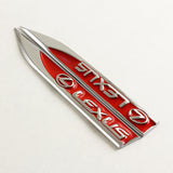 Lexus Red 3D Metal Emblem Sticker 2 pcs