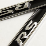 Ford Focus RS Black 3D Metal Emblem Sticker x2