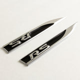 Ford Focus RS Black 3D Metal Emblem Sticker x2