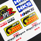 HKS Power Racing Sports Car Reflective Decal Sticker Window Vinyl Small (11pcs) Set