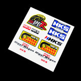 HKS Power Racing Sports Car Reflective Decal Sticker Window Vinyl Small (11pcs) Set