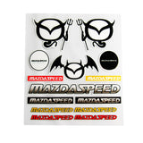 MS Mazda Speed Small Reflective Decal Sticker Window Vinyl For MAZDA 14pcs Set
