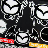 MS Mazda Speed Small Reflective Decal Sticker Window Vinyl For MAZDA 14pcs Set