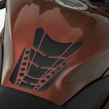 Motorcycle Fuel Tank 3D Gel Pad Protector Carbon Fiber Look Black Decal Sticker Universal