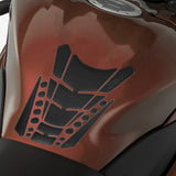 Motorcycle Fuel Tank 3D Gel Pad Protector Carbon Fiber Look Black Decal Sticker Universal