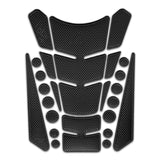 Motorcycle Fuel Tank 3D Gel Pad Protector Carbon Fiber Look Black Decal Sticker Universal