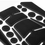 Motorcycle Fuel Tank 3D Gel Pad Protector Carbon Fiber Look Black Decal Sticker Universal
