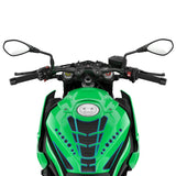 Motorcycle Fuel Tank 3D Gel Pad Protector Carbon Fiber Look Blue Decal Sticker Universal