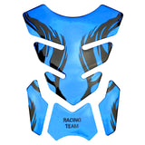 Motorcycle Fuel Tank 3D Gel Pad Protector Blue Decal Sticker Universal