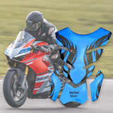 Motorcycle Fuel Tank 3D Gel Pad Protector Blue Decal Sticker Universal