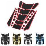 Motorcycle Fuel Tank 3D Gel Pad Protector Carbon Fiber Look Red Decal Sticker Universal