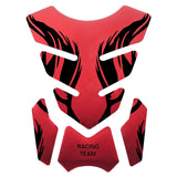 Motorcycle Fuel Tank 3D Gel Pad Protector Red Decal Sticker Universal