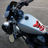 Motorcycle Fuel Tank 3D Gel Pad Protector Red Decal Sticker Universal