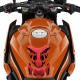 Motorcycle Fuel Tank 3D Gel Pad Protector Red Decal Sticker Universal
