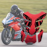 Motorcycle Fuel Tank 3D Gel Pad Protector Red Decal Sticker Universal