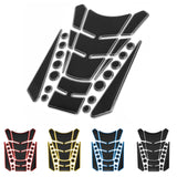 Motorcycle Fuel Tank 3D Gel Pad Protector Carbon Fiber Look Silver Decal Sticker Universal