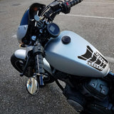 Motorcycle Fuel Tank 3D Gel Pad Protector Carbon Fiber Look Silver Decal Sticker Universal