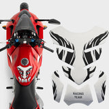 Motorcycle Fuel Tank 3D Gel Pad Protector Silver Decal Sticker Universal