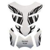 Motorcycle Fuel Tank 3D Gel Pad Protector Silver Decal Sticker Universal