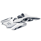 Motorcycle Fuel Tank 3D Gel Pad Protector Silver Decal Sticker Universal