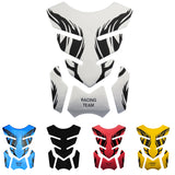 Motorcycle Fuel Tank 3D Gel Pad Protector Silver Decal Sticker Universal