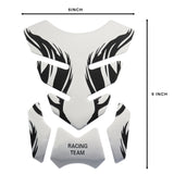 Motorcycle Fuel Tank 3D Gel Pad Protector Silver Decal Sticker Universal
