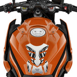 Motorcycle Fuel Tank 3D Gel Pad Protector Silver Decal Sticker Universal