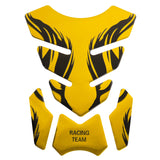 Motorcycle Fuel Tank 3D Gel Pad Protector Yellow Decal Sticker Universal