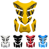 Motorcycle Fuel Tank 3D Gel Pad Protector Yellow Decal Sticker Universal