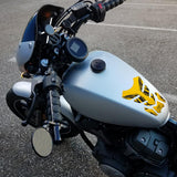 Motorcycle Fuel Tank 3D Gel Pad Protector Yellow Decal Sticker Universal