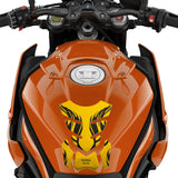 Motorcycle Fuel Tank 3D Gel Pad Protector Yellow Decal Sticker Universal