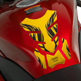 Motorcycle Fuel Tank 3D Gel Pad Protector Yellow Decal Sticker Universal