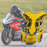 Motorcycle Fuel Tank 3D Gel Pad Protector Yellow Decal Sticker Universal