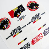 JDM Mugen Reflective Car Door Window Vinyl Decal Sticker For Honda 10pcs (Set)