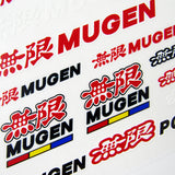 JDM Mugen Power Reflective Car Door Window Vinyl Decal Sticker For Honda 11pcs (Set)