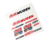 JDM Mugen Power Reflective Car Door Window Vinyl Decal Sticker For Honda 11pcs (Set)