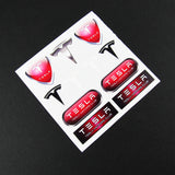 Tesla Racing Sports Car Reflective Decal Sticker Window Vinyl Small (11pcs) Set