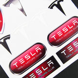 Tesla Racing Sports Car Reflective Decal Sticker Window Vinyl Small (11pcs) Set