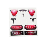 Tesla Racing Sports Car Reflective Decal Sticker Window Vinyl Small (11pcs) Set