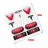 Tesla Racing Sports Car Reflective Decal Sticker Window Vinyl Small (11pcs) Set